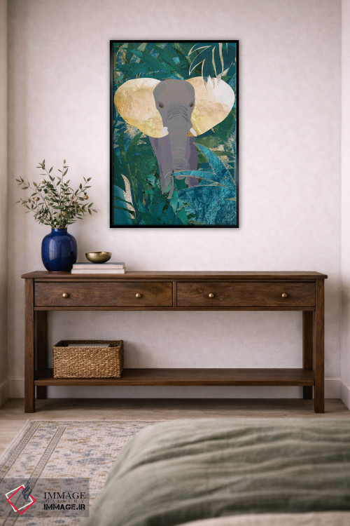 تابلو دکوراتیو فیل در جنگل اثر سارا مانوفسکی - D5B