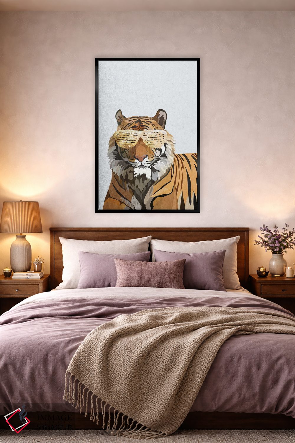 تابلو دکوراتیو ببر هیپ هاپ اثر سارا مانوفسکی - D5B