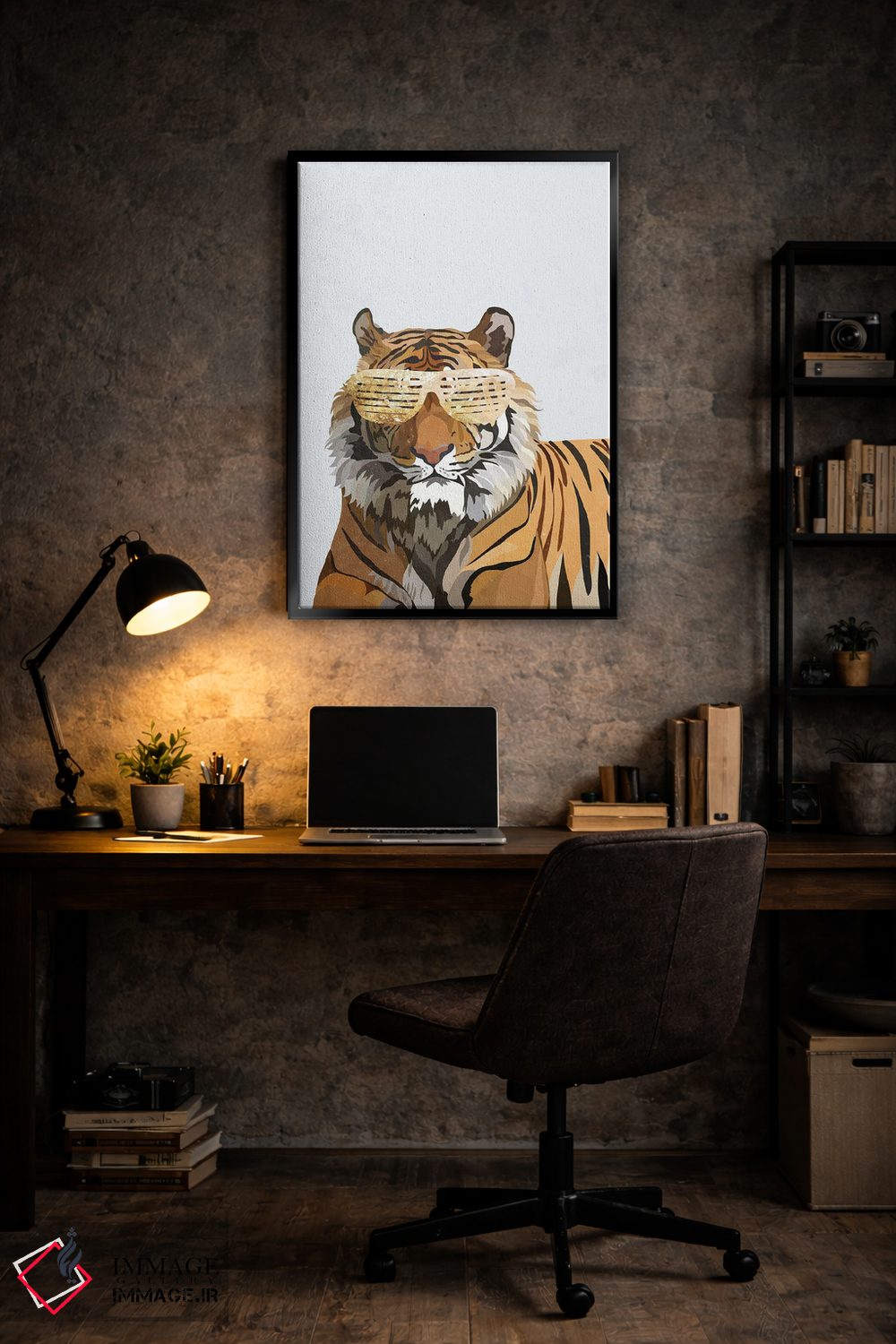 تابلو دکوراتیو ببر هیپ هاپ اثر سارا مانوفسکی - D6B