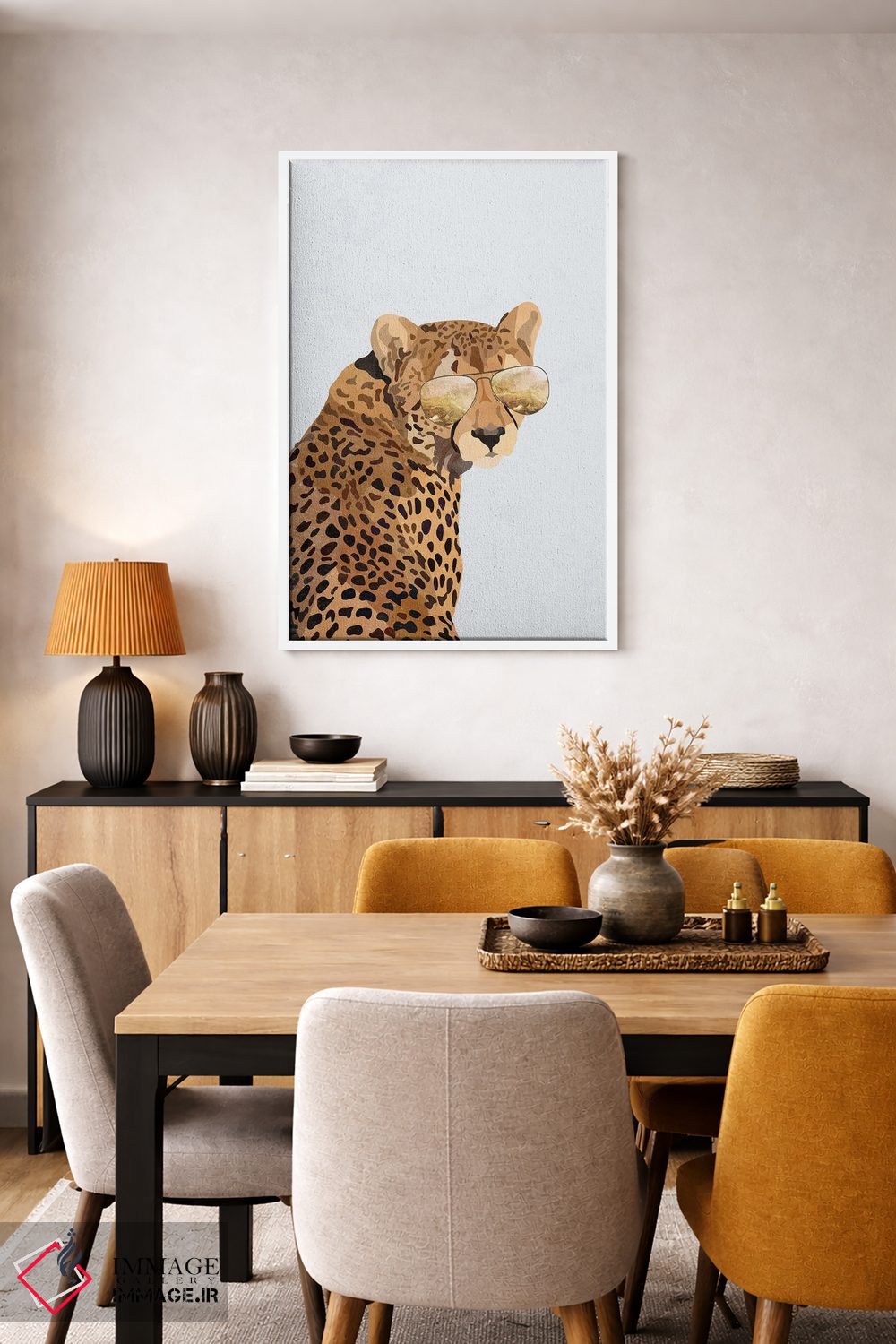 تابلو دکوراتیو یوزپلنگ ستاره اثر سارا مانوفسکی - D5W