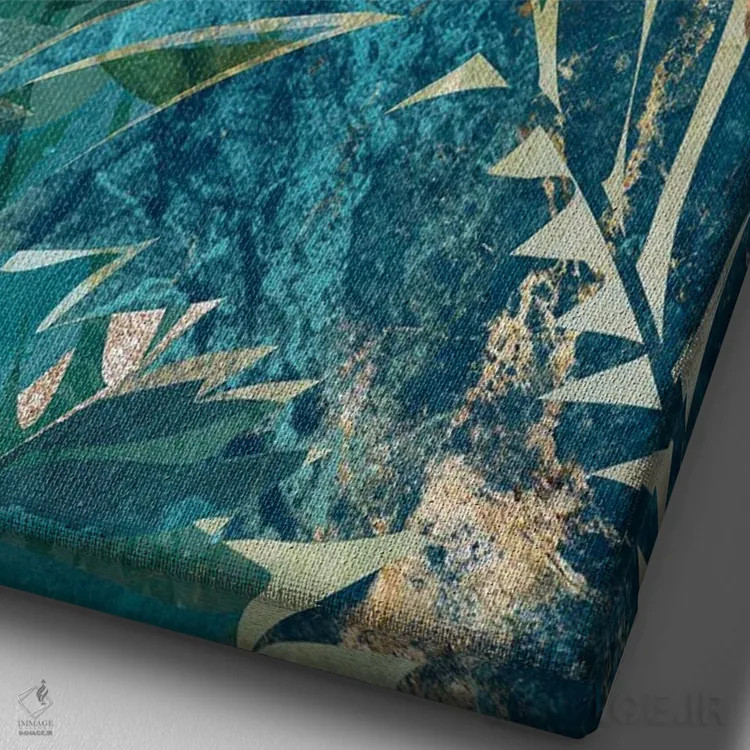 تابلو دکوراتیو پلنگ با کفش ورزشی اثر سارا مانوفسکی - نمای نزدیک بافت بوم