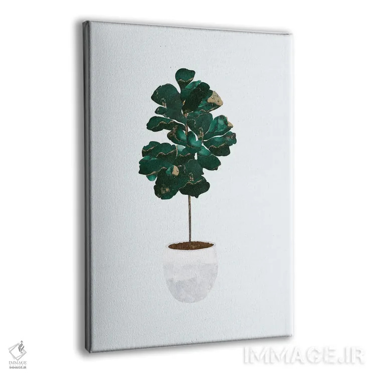 تابلو مدرن انجیر برگ فیلی فلزی اثر سارا مانوفسکی - نمای پرسپکتیو محصول