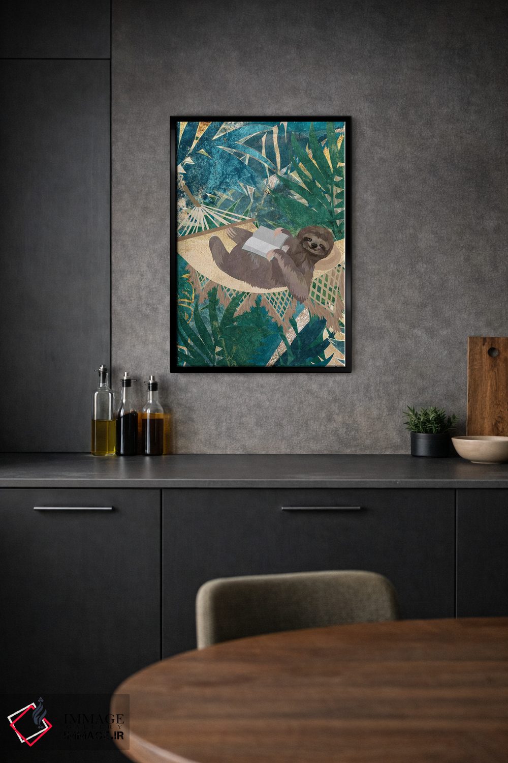 تابلو دکوراتیو تنبلی در جنگل اثر سارا مانوفسکی - D3B