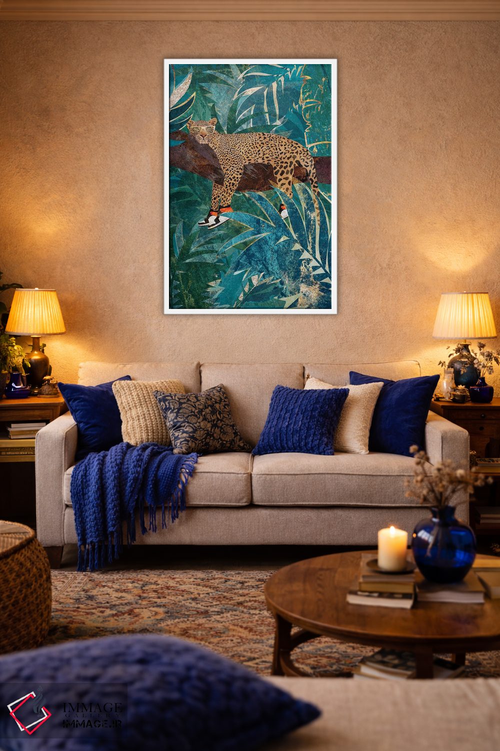 تابلو دکوراتیو پلنگ با کفش ورزشی اثر سارا مانوفسکی - D2W