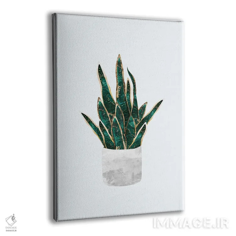 تابلو مدرن سانسوریا فلزی اثر سارا مانوفسکی - نمای پرسپکتیو محصول