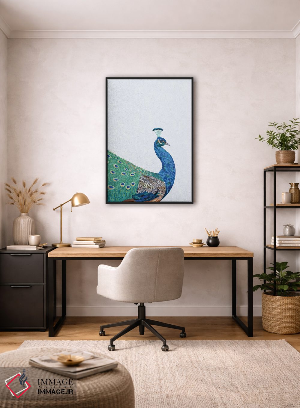 تابلو دکوراتیو طاووس بی نقص اثر سارا مانوفسکی - D3B