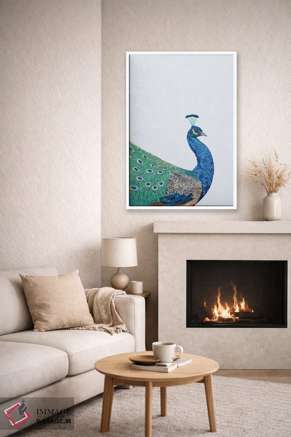 تابلو دکوراتیو طاووس بی نقص اثر سارا مانوفسکی - D5W
