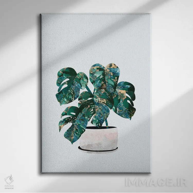 تابلو مدرن مونسترا فلزی اثر سارا مانوفسکی - نمای روبهرو روی دیوار