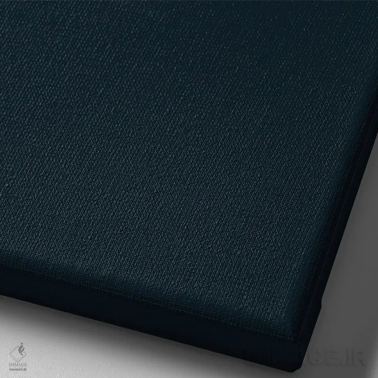 تابلو مدرن فیل ها ۱: سیلوئت طلایی روی زمینه سیاه اثر سارا مانوفسکی - نمای نزدیک بافت بوم