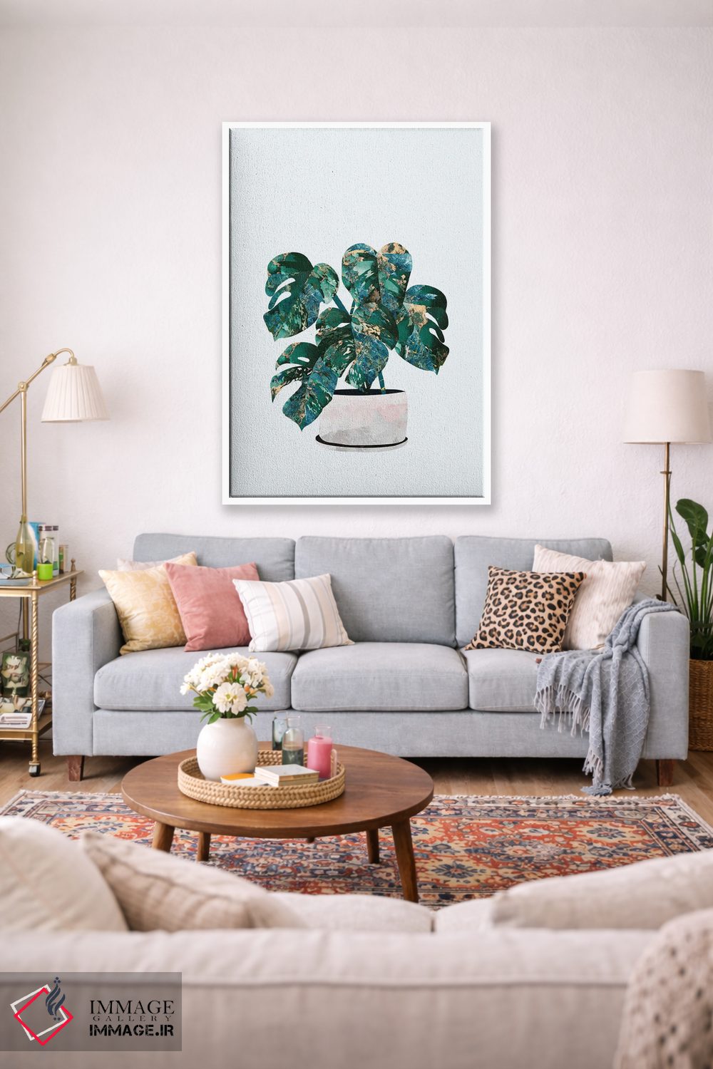 تابلو مدرن مونسترا فلزی اثر سارا مانوفسکی - D1W