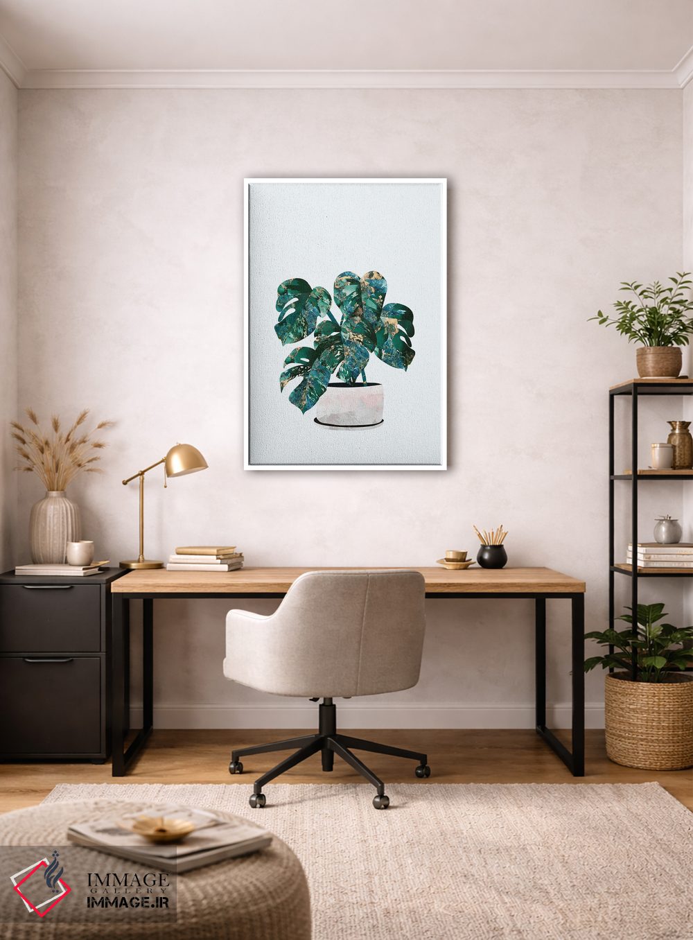 تابلو مدرن مونسترا فلزی اثر سارا مانوفسکی - D2W