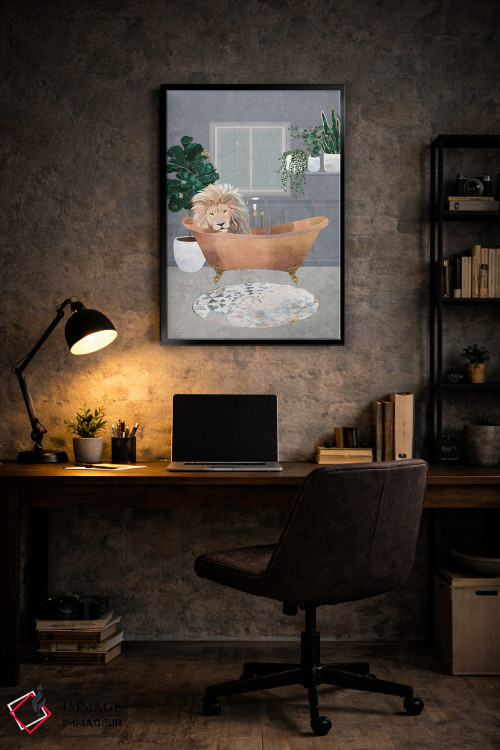 تابلو دکوراتیو شاه لئو در وان مسی اثر سارا مانوفسکی - D6B