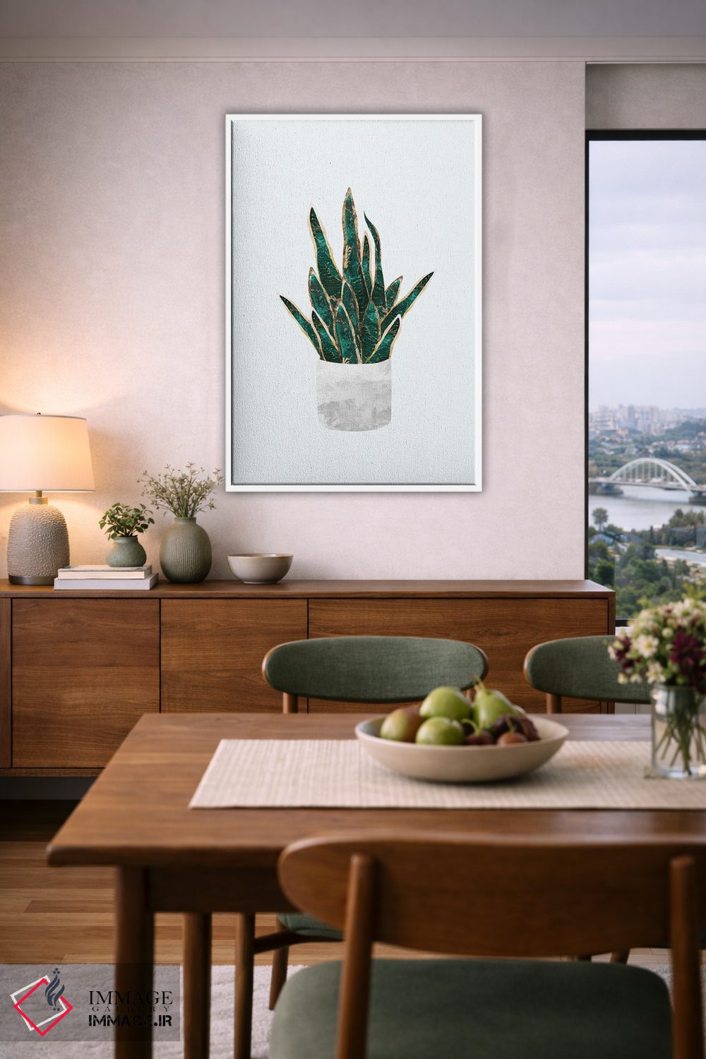 تابلو مدرن سانسوریا فلزی اثر سارا مانوفسکی - D6W