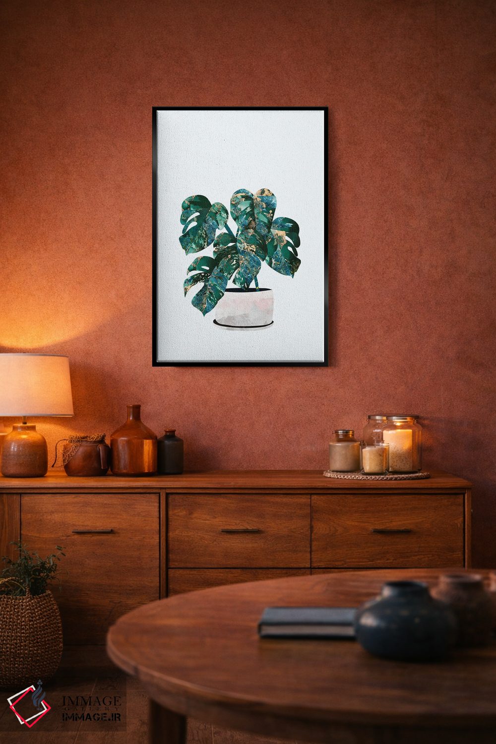 تابلو مدرن مونسترا فلزی اثر سارا مانوفسکی - D5B