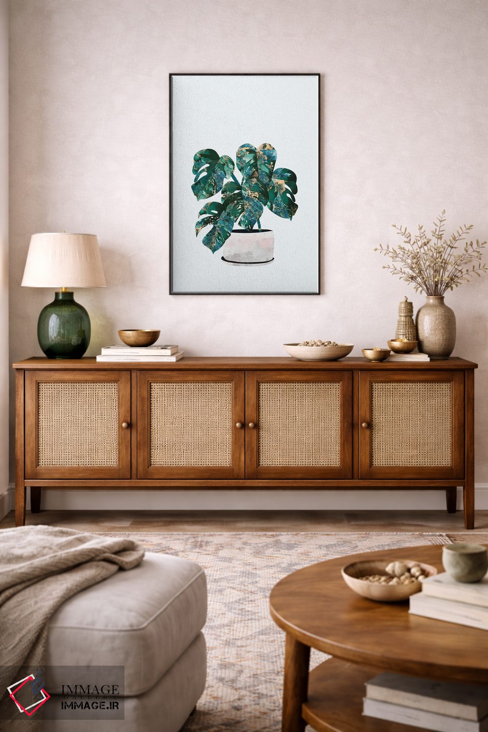 تابلو مدرن مونسترا فلزی اثر سارا مانوفسکی - D4B