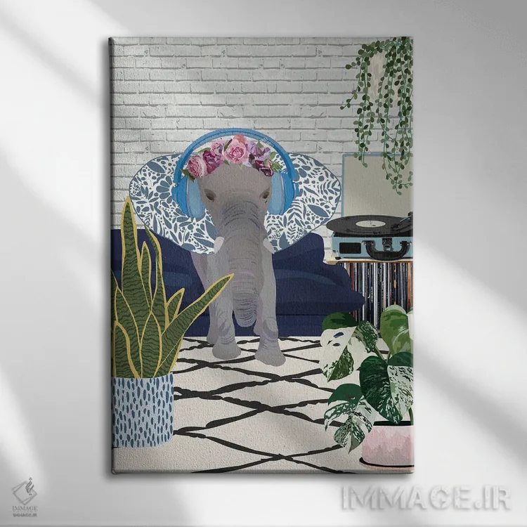 تابلو دکوراتیو اتاق موسیقی فیل اثر سارا مانوفسکی - نمای روبهرو روی دیوار