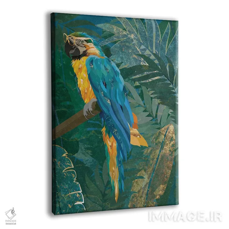 تابلو دکوراتیو ماکائو در جنگل اثر سارا مانوفسکی - نمای پرسپکتیو محصول