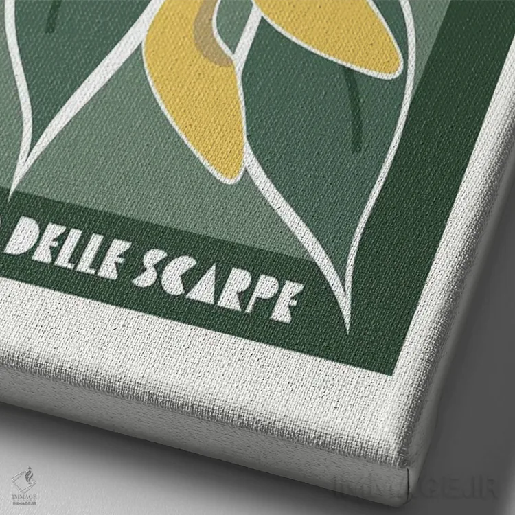 تابلو مدرن درخت لیمویی کفش دار اثر سارا مانوفسکی - نمای نزدیک بافت بوم