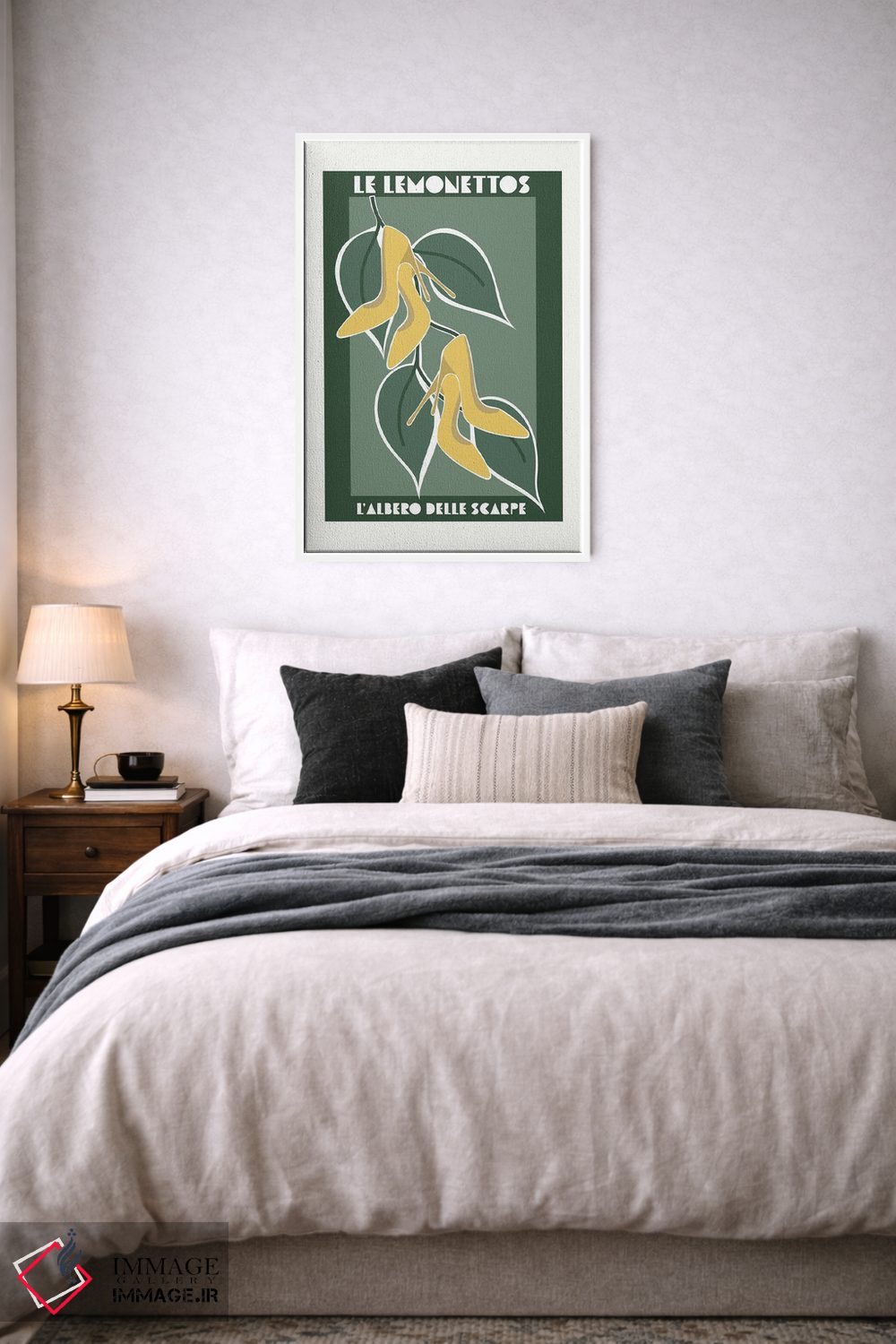 تابلو مدرن درخت لیمویی کفش دار اثر سارا مانوفسکی - D5W