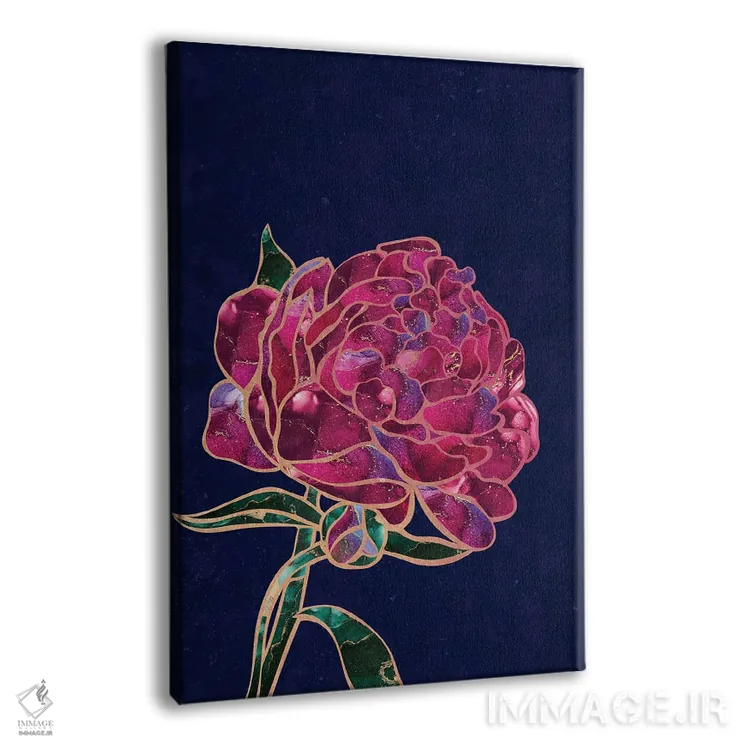 تابلو مدرن گل صدتومانی فلزی اثر سارا مانوفسکی - نمای پرسپکتیو محصول