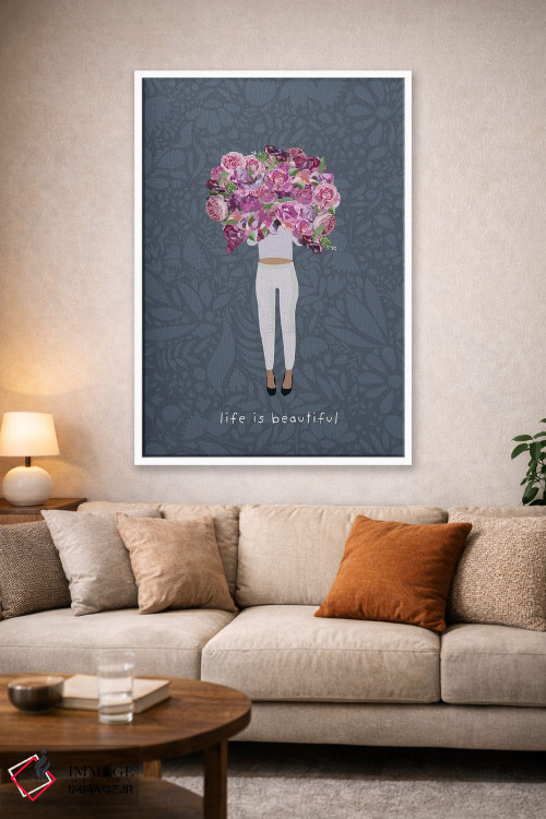 تابلو مدرن زندگی زیباست اثر سارا مانوفسکی - D1W