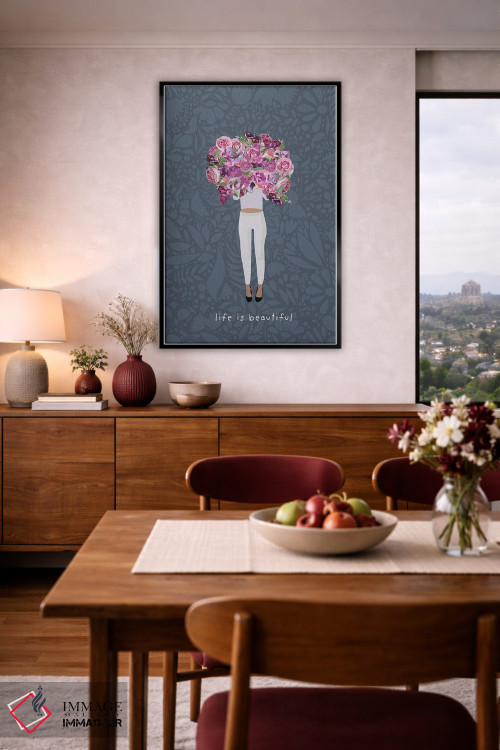 تابلو مدرن زندگی زیباست اثر سارا مانوفسکی - D4B