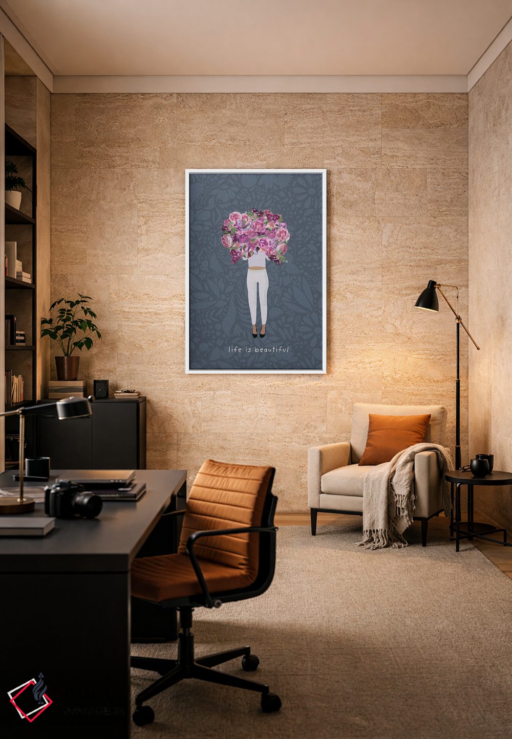 تابلو مدرن زندگی زیباست اثر سارا مانوفسکی - D5W