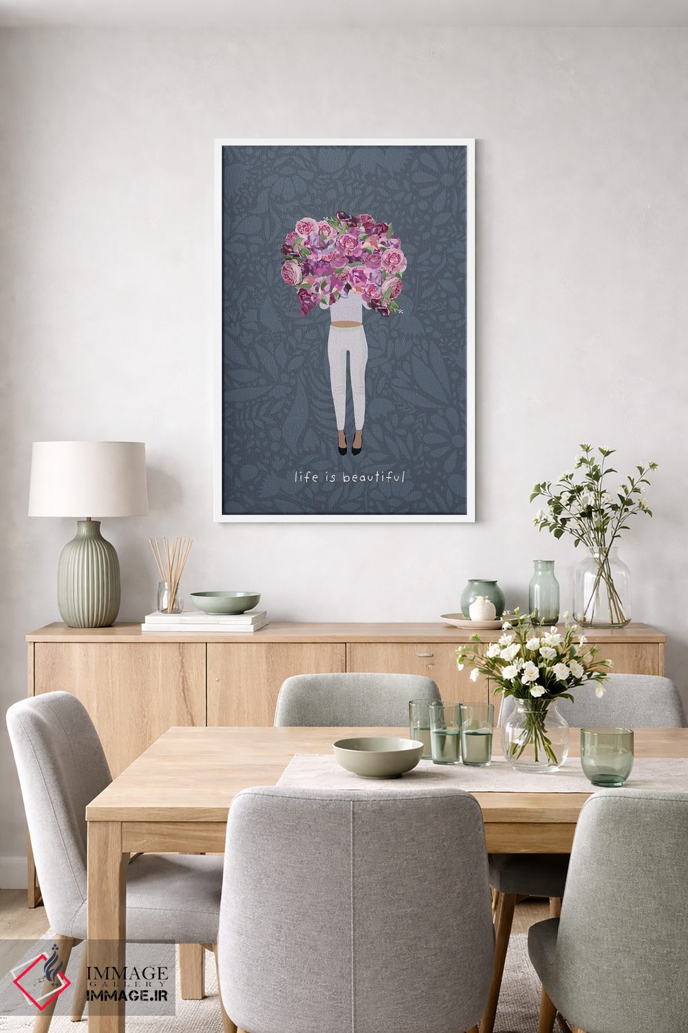 تابلو مدرن زندگی زیباست اثر سارا مانوفسکی - D6W
