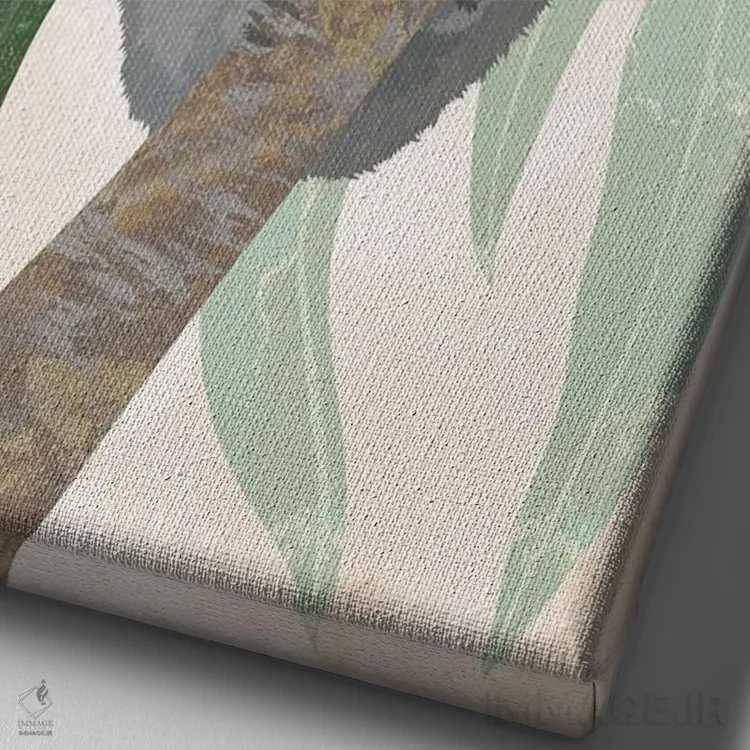 تابلو مینیمال کوآلای باحال اثر سارا مانوفسکی - نمای نزدیک بافت بوم