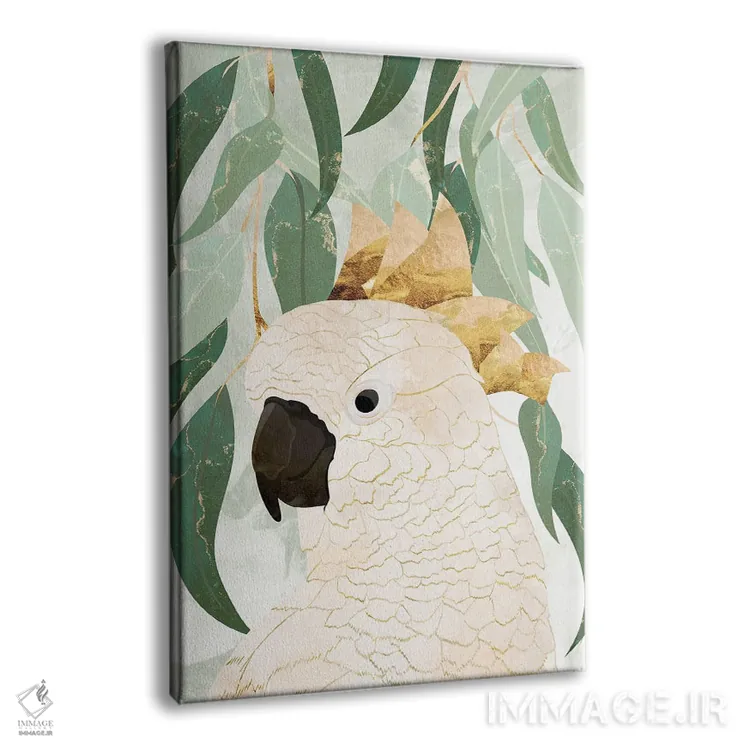 تابلو مینیمال طوطی کاکاتو اپرای سیدنی اثر سارا مانوفسکی - نمای پرسپکتیو محصول