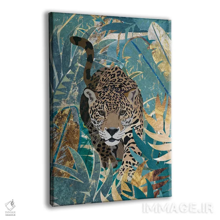 تابلو دکوراتیو پلنگ در جنگل اثر سارا مانوفسکی - نمای پرسپکتیو محصول