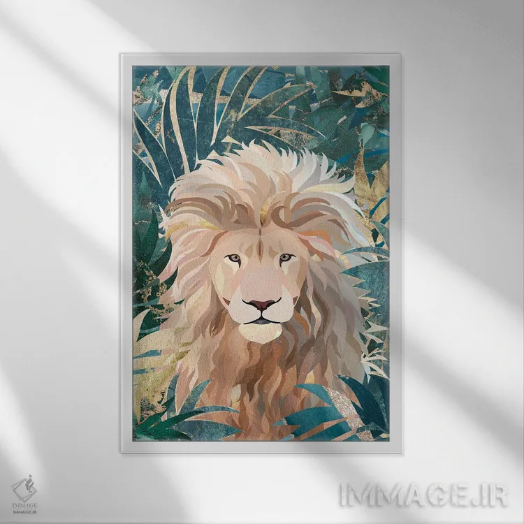 تابلو دکوراتیو لئو آین در جنگل اثر سارا مانوفسکی - نمای قابدار سفید