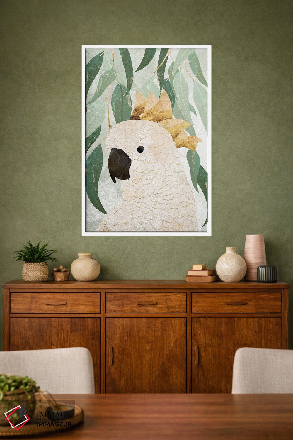 تابلو مینیمال طوطی کاکاتو اپرای سیدنی اثر سارا مانوفسکی - D1W