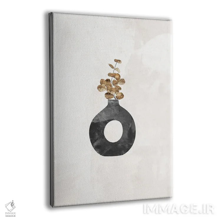 تابلو مینیمال گیاه اکالیپتوس طلایی II اثر سارا مانوفسکی - نمای پرسپکتیو محصول