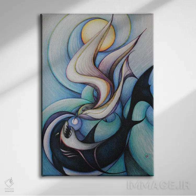 تابلو دکوراتیو تهاجم اثر ماسیمو ویتوریوسی - نمای روبهرو روی دیوار