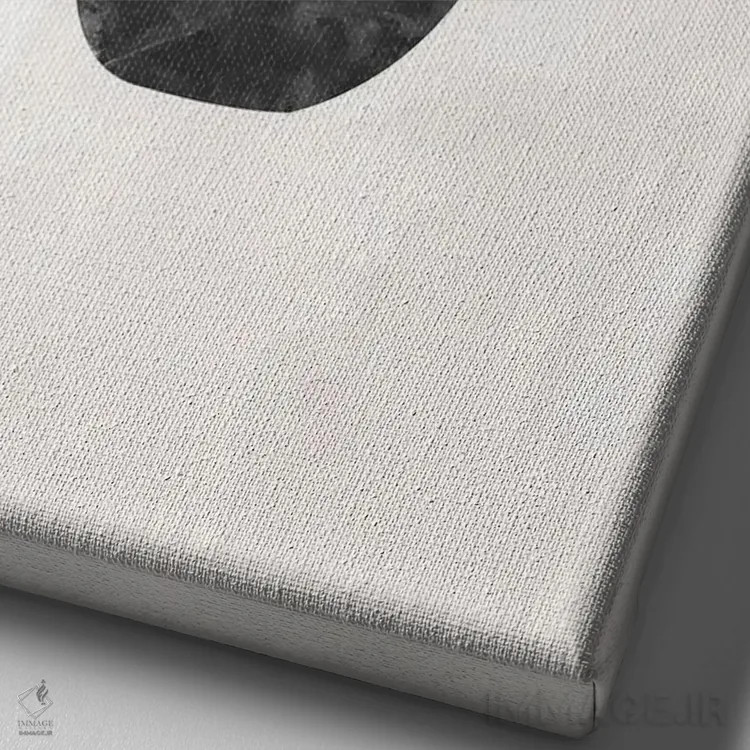 تابلو مینیمال گیاه اکالیپتوس طلایی II اثر سارا مانوفسکی - نمای نزدیک بافت بوم