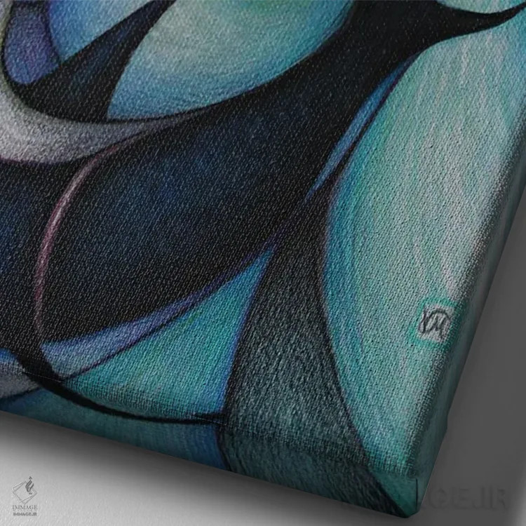 تابلو دکوراتیو تهاجم اثر ماسیمو ویتوریوسی - نمای نزدیک بافت بوم