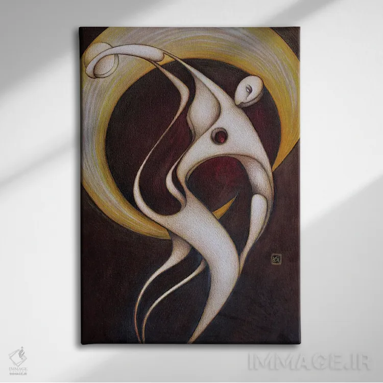 تابلو دکوراتیو دیسکوبولوس II اثر ماسیمو ویتوریوسی - نمای روبهرو روی دیوار