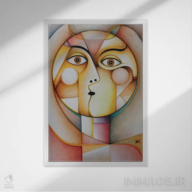 تابلو دکوراتیو پس از طلوع خورشید و پیش از غروب اثر ماسیمو ویتوریوسی - نمای قابدار سفید