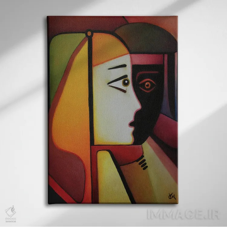 تابلو دکوراتیو پژواک عصری باستانی اثر ماسیمو ویتوریوسی - نمای روبهرو روی دیوار