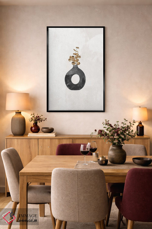 تابلو مینیمال گیاه اکالیپتوس طلایی II اثر سارا مانوفسکی - D3B