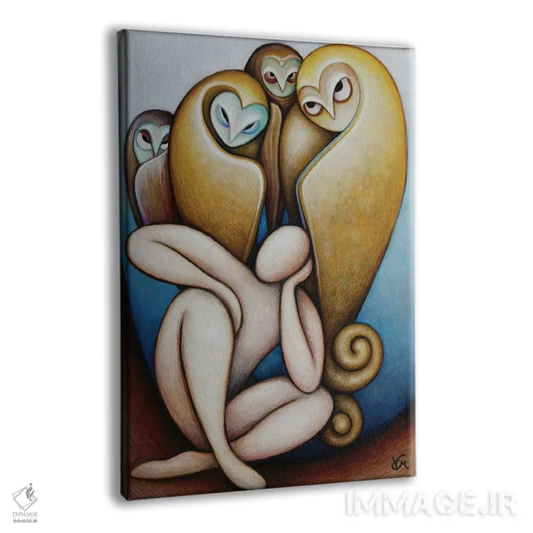 تابلو دکوراتیو رویاپرداز و تئاتر جغدها اثر ماسیمو ویتوریوسی - نمای پرسپکتیو محصول