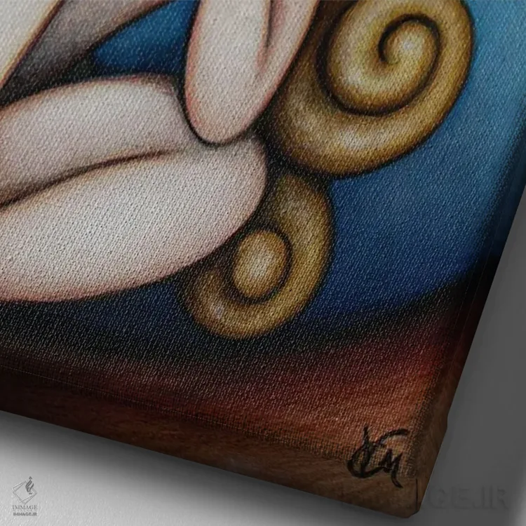 تابلو دکوراتیو رویاپرداز و تئاتر جغدها اثر ماسیمو ویتوریوسی - نمای نزدیک بافت بوم