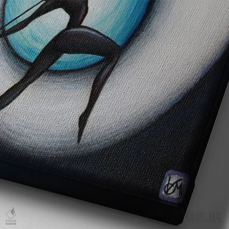 تابلو دکوراتیو شکار در دریا اثر ماسیمو ویتوریوسی - نمای نزدیک بافت بوم