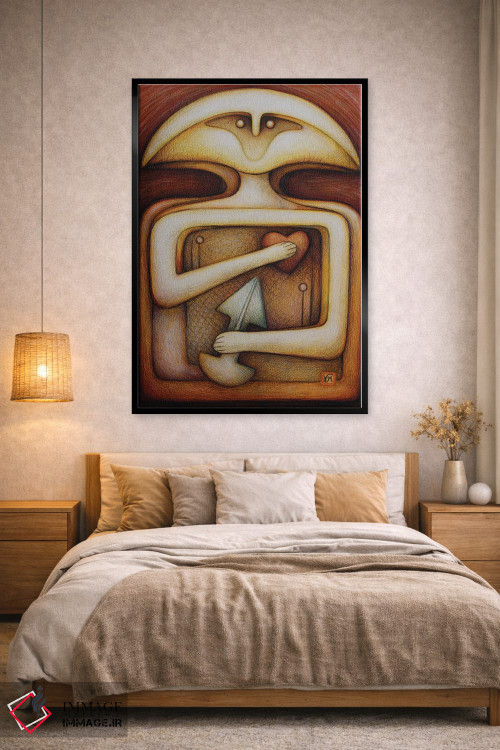 تابلو دکوراتیو جنگجوی نوسنگی آینده اثر ماسیمو ویتوریوسی - D2B