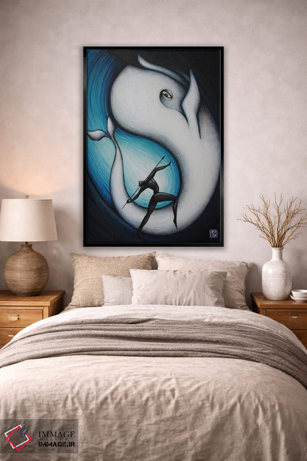 تابلو دکوراتیو شکار در دریا اثر ماسیمو ویتوریوسی - D3B