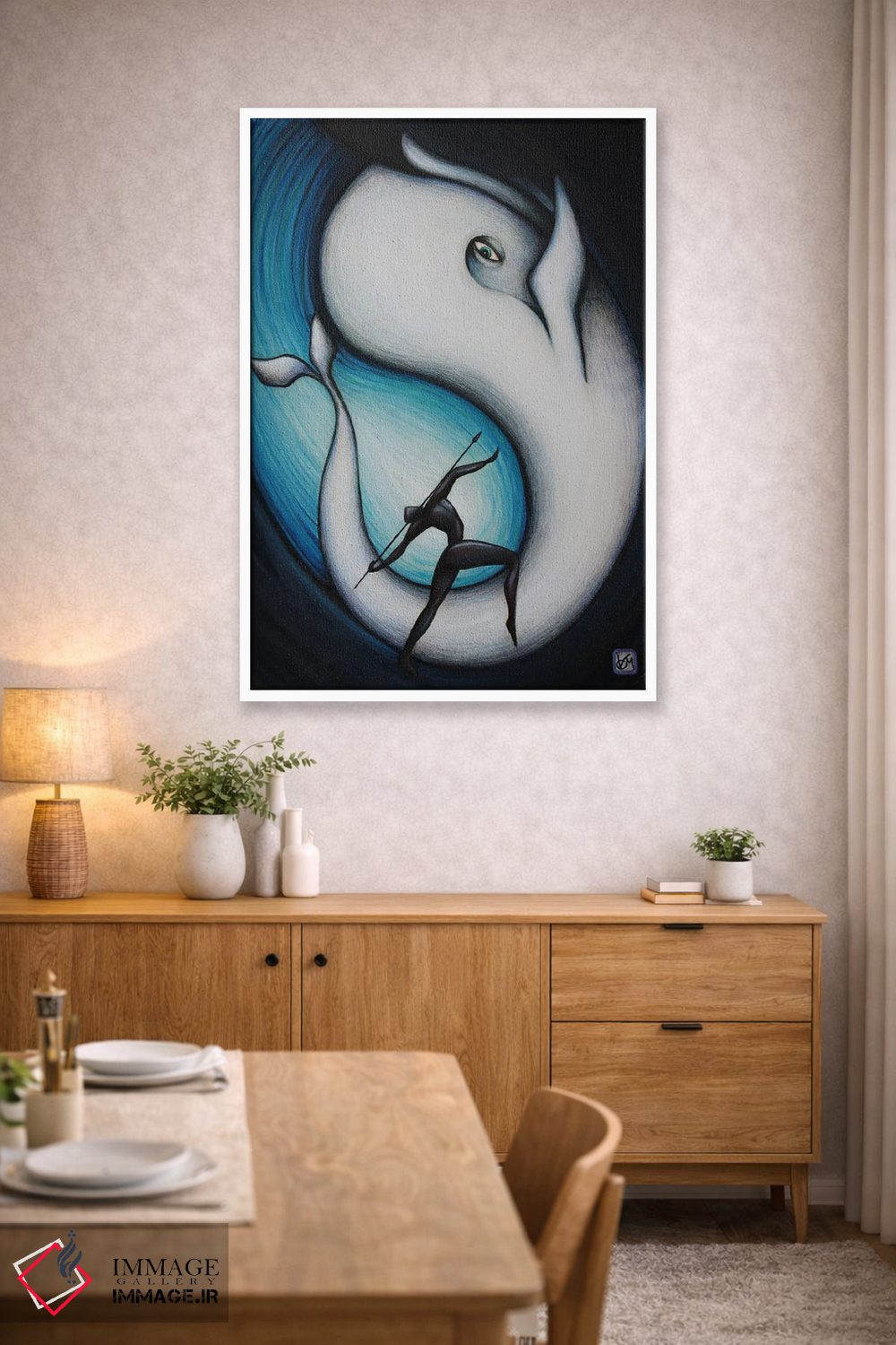 تابلو دکوراتیو شکار در دریا اثر ماسیمو ویتوریوسی - D5W