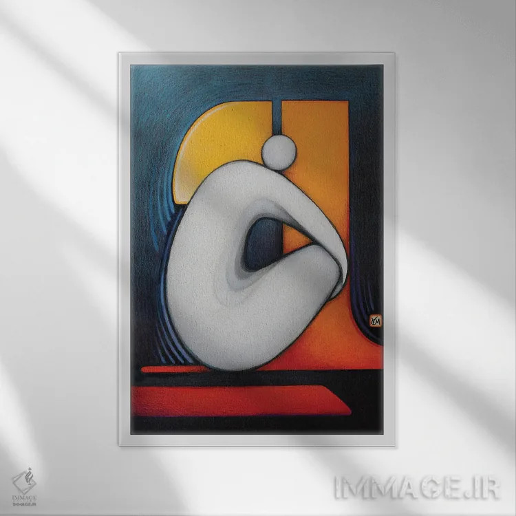 تابلو دکوراتیو انتظار اثر ماسیمو ویتوریوسی - نمای قابدار سفید