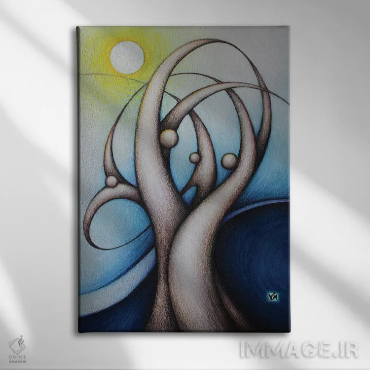 تابلو دکوراتیو زمستان اثر ماسیمو ویتوریوسی - نمای روبهرو روی دیوار