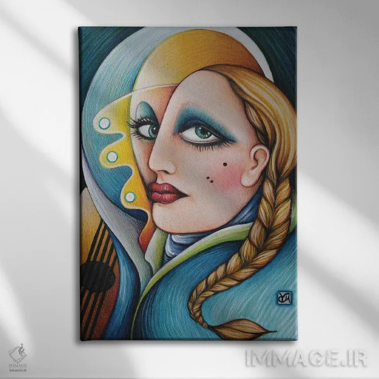 تابلو دکوراتیو صدایی در زمان اثر ماسیمو ویتوریوسی - نمای روبهرو روی دیوار